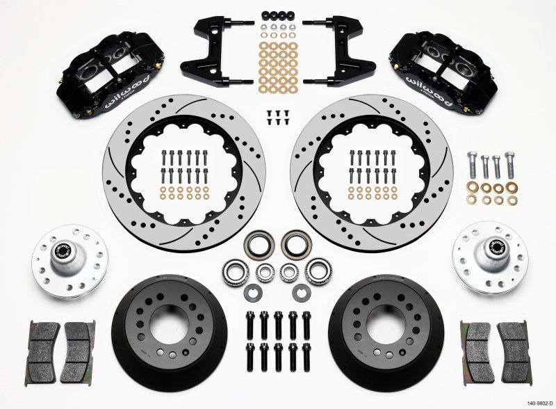 Wilwood Narrow Superlite 6R Front Hub Kit 14.00in Drilled 74-80 Pinto/Mustang II Disc Spindle only Wilwood