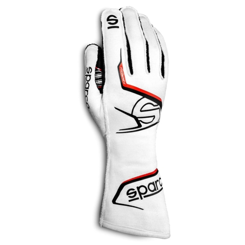 Sparco Gloves Arrow Kart 10 WHT/BLK - eliteracefab.com