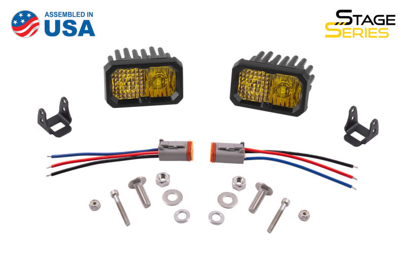 Diode Dynamics Stage Series 2 In LED Pod Sport - Yellow Driving Standard ABL (Pair) Diode Dynamics