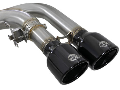 aFe MACH Force-Xp 3.5in. 304 SS C/B Exhaust w/o Muffler 15-18 BMW X5 M V8-4.4L (tt) - Black Tip aFe