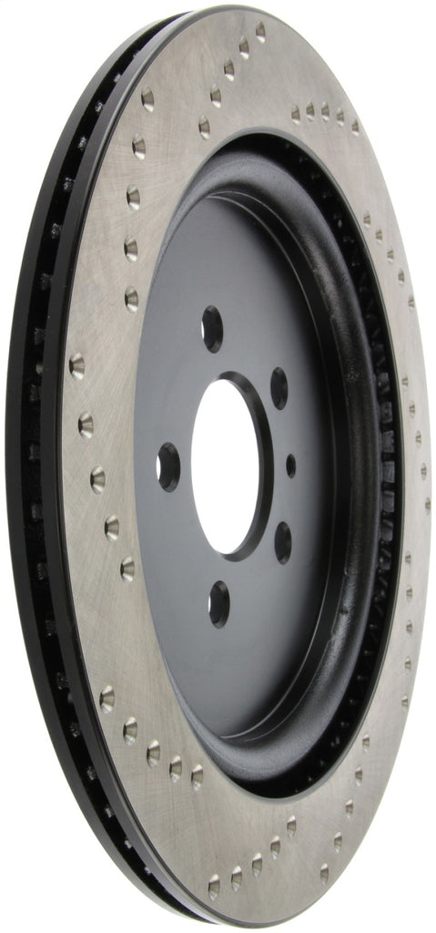 StopTech Premium High Carbon 13-14 Ford Mustang/Shelby GT500 Left Rear Disc Drilled Brake Rotor - eliteracefab.com