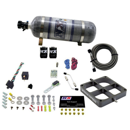 Nitrous Express Single Entry Crossbar 8500 Based Throttle Body Nitrous Kit w/12lb Composite Bottle