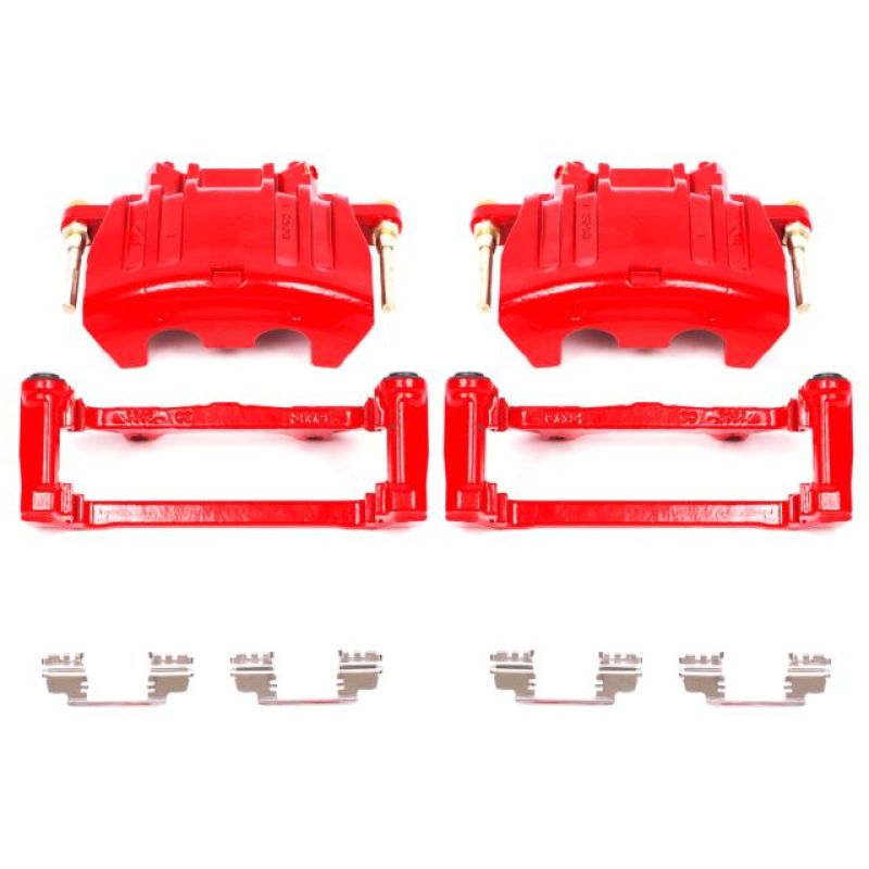 Power Stop 05-11 Chrysler 300 Front Red Calipers w/Brackets - Pair - eliteracefab.com