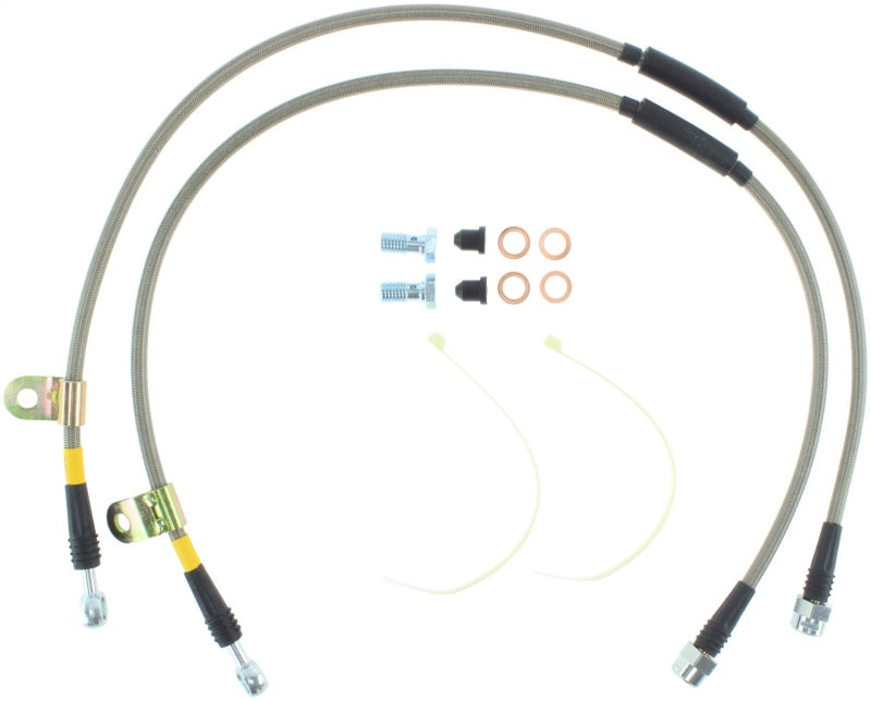 STOPTECH 07-13 CHEVY/GMC SURBURBAN/SIERRA/YUKON DENALI XL STAINLESS STEEL FRONT BRAKE LINE KIT, 950.66005 - eliteracefab.com