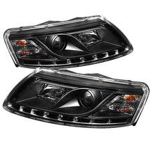 Load image into Gallery viewer, Spyder Audi A6 05-07 Projector Headlights Halogen Model Only - DRL Black PRO-YD-ADA605-DRL-BK - eliteracefab.com