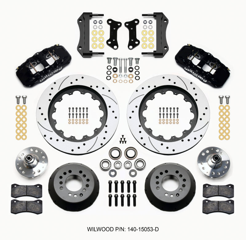 Wilwood AERO6 Front Hub Kit 15.00 Drilled 67-69 Camaro 64-72 Nova Chevelle Wilwood