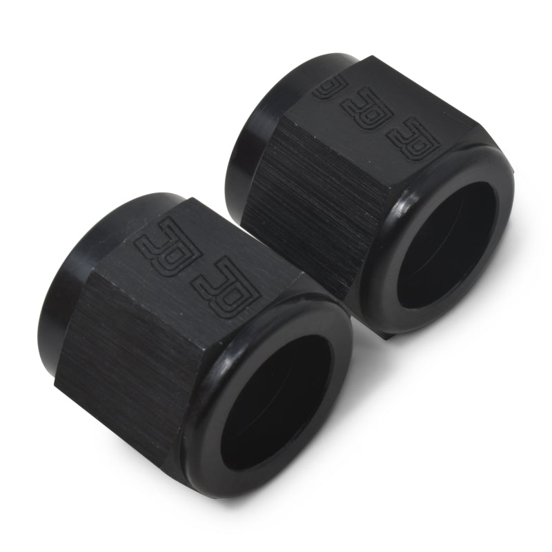 Russell Performance -4 AN Tube Nuts 1/4in dia. (Black) (6 pcs.)