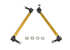 Whiteline 05+ Mustang Coupe 8cyl (Inc Shelby GT/ GT500) Front Swaybar Link Kit H/Duty Adj Steel Ball - eliteracefab.com