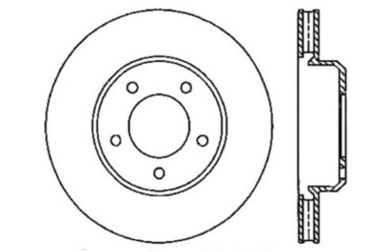 StopTech 05-13 Chrysler300/300C / 09-12 Dodge Challenger Front Right Drilled & Slotted Rotor Stoptech