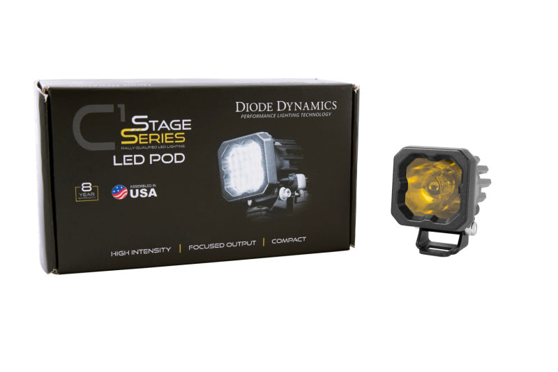 Diode Dynamics Stage Series C1 LED Pod Sport - Yellow Spot Standard ABL Each