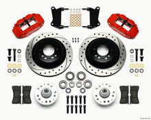 Load image into Gallery viewer, Wilwood Narrow Superlite 6R Front Hub &amp; 1PC Rtr Kit 12.88in Dril -Red 67-69 Camaro 64-72 Nova - eliteracefab.com