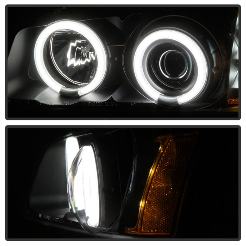 Spyder Chevy Silverado 1500 03-06 Projector HeadlightsCCFLHalo LED Blk High H1 PRO-YD-CS03-CCFL-BK - eliteracefab.com