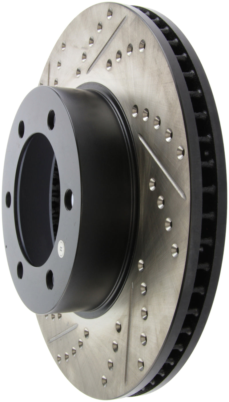 StopTech 00-06 Toyota Tundra / 01-07 Toyota Sequoia Front Right Slotted & Drilled Rotor Stoptech