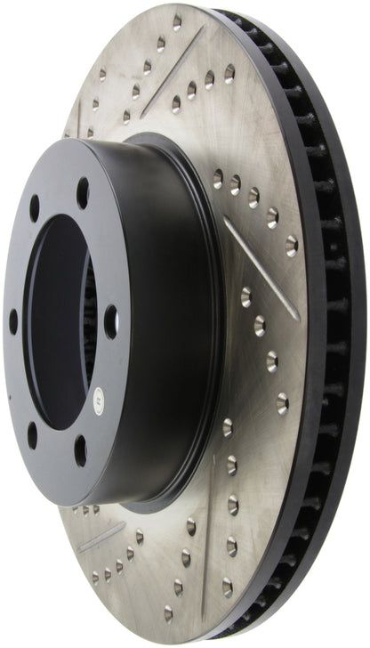 StopTech 00-06 Toyota Tundra / 01-07 Toyota Sequoia Front Right Slotted & Drilled Rotor Stoptech