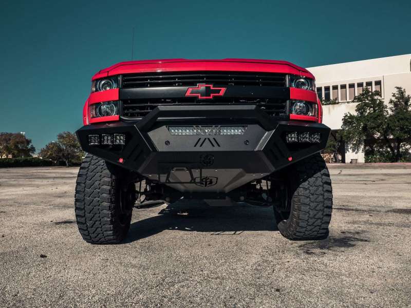 Road Armor 15-19 Chevy 2500 SPARTAN Front Bumper Bolt-On Pre-Runner Guard - Tex Blk Road Armor