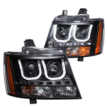 Load image into Gallery viewer, ANZO USA Chevrolet Avalanche Projector Headlights W/ U-Bar Black; 2007-2013 - eliteracefab.com