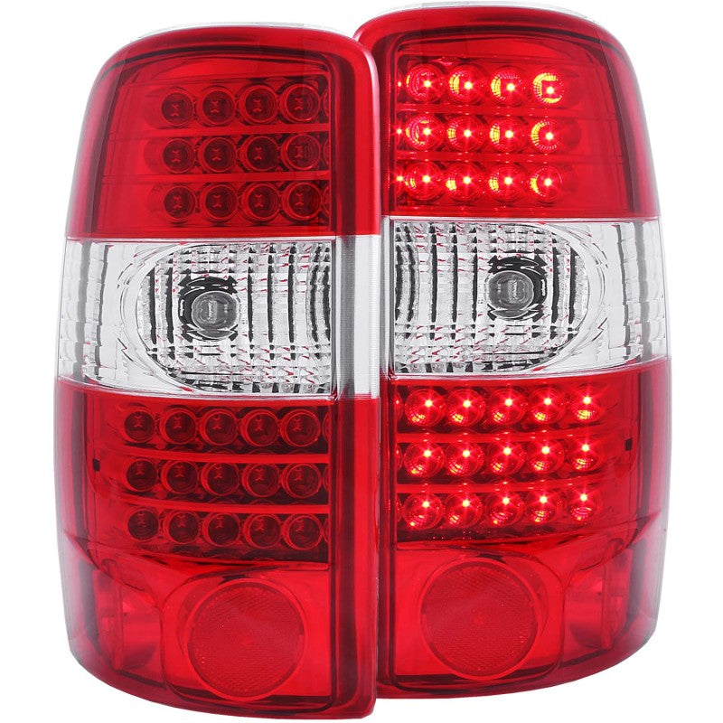 ANZO 2000-2006 Chevrolet Suburban LED Taillights Red/Clear G2 - eliteracefab.com