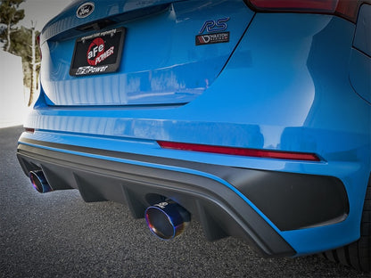 aFe Takeda 3in 304 SS Axle-Back Exhaust System w/ Blue Flame Tip 16-18 Ford Focus RS 2.3L (t) aFe