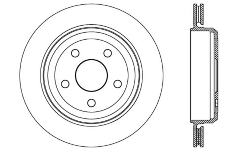 StopTech Slotted & Drilled Sport Brake Rotor 11-15 Jeep Grand Cherokee (Excludes SRT8) Stoptech