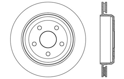 StopTech Slotted & Drilled Sport Brake Rotor 11-15 Jeep Grand Cherokee (Excludes SRT8) Stoptech