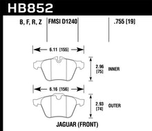 Load image into Gallery viewer, Hawk Performance HPS Front Brake Pads - HB852F.755