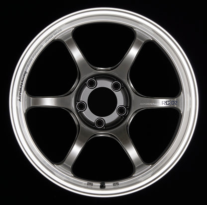 Advan YAT5C45AHB RG-D2 15x6 +45 4-100 Machining & Racing Hyper Black Wheel