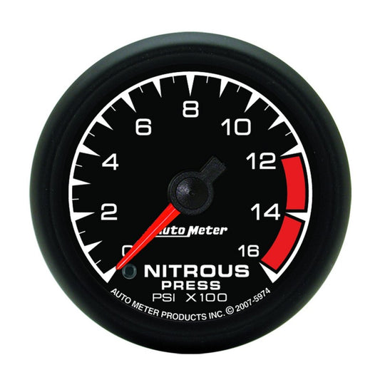 Autometer ES 52mm Full Sweep Electric 0-1600 PSI Nitrous Pressure Gauge 5974