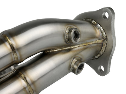aFe Twisted 304SS Header 2020 Chevy Corvette (C8) 6.2L V8 - Brushed - eliteracefab.com