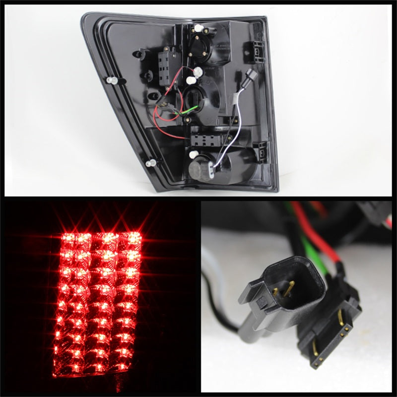 Spyder Jeep Grand Cherokee 07-10 LED Tail Lights Black ALT-YD-JGC07-LED-BK - eliteracefab.com