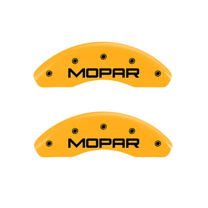 MGP 4 Caliper Covers Engraved Front & Rear Mopar Yellow Finish Black Char 1999 Chrysler Prowler MGP