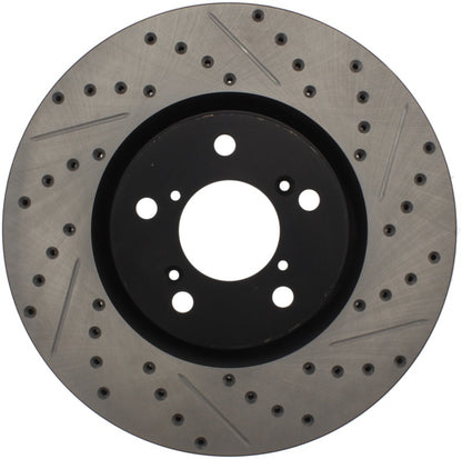 StopTech 07-08 Acura MDX SportStop Slotted & Drilled Right Front Rotor - eliteracefab.com