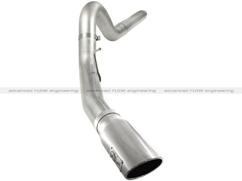 aFe MACHForce XP 5in DPF-Back Stainless Steel Exh Sys, polished tip,Ford Diesel Trucks 08-10 V8-6.4L aFe