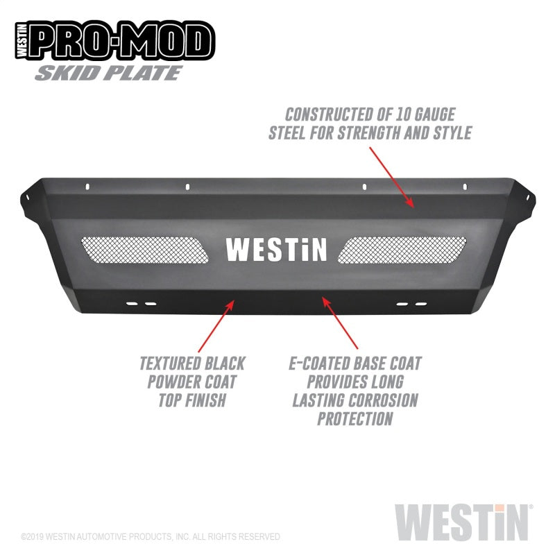 Westin 11-16 Ford F-250/350/450/550 Pro-Mod Skid Plate - Tex. Blk