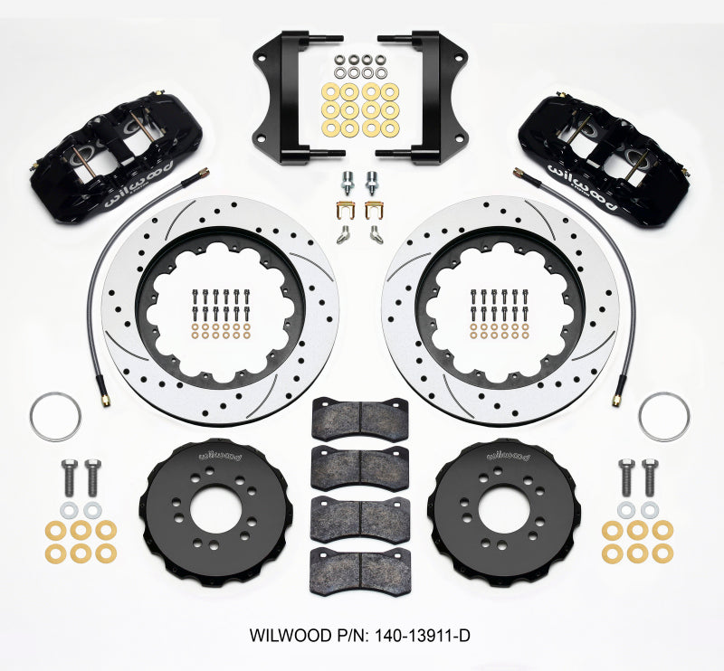 Wilwood AERO6 Front Hat Kit 15.00 Drilled 2014-up Corvette C7 w/Lines Wilwood