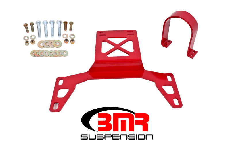 BMR 07-14 Shelby GT500 Front Driveshaft Safety Loop - Red - eliteracefab.com