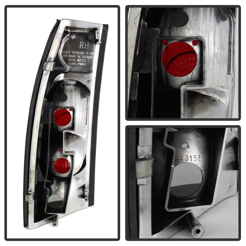 Spyder Chevy C/K Series 1500 88-98/GMC Sierra 88-98 G2 Euro Tail Lights Blk Smke ALT-YD-CCK88G2-BSM - eliteracefab.com