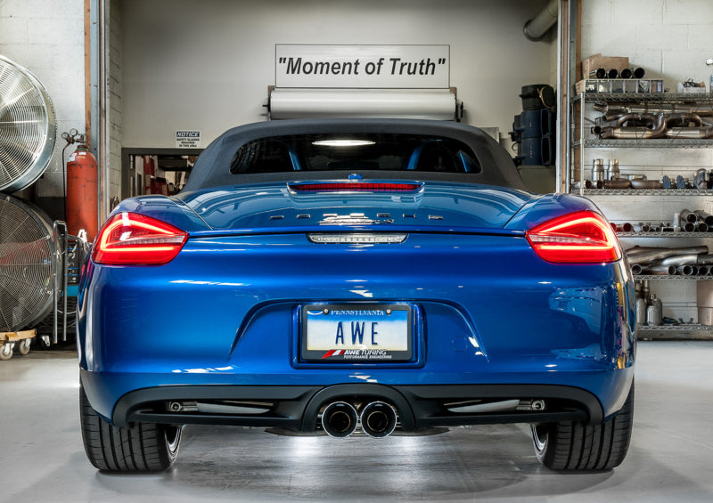 AWE Tuning Porsche 981 Performance Exhaust System - w/Diamond Black Tips AWE Tuning