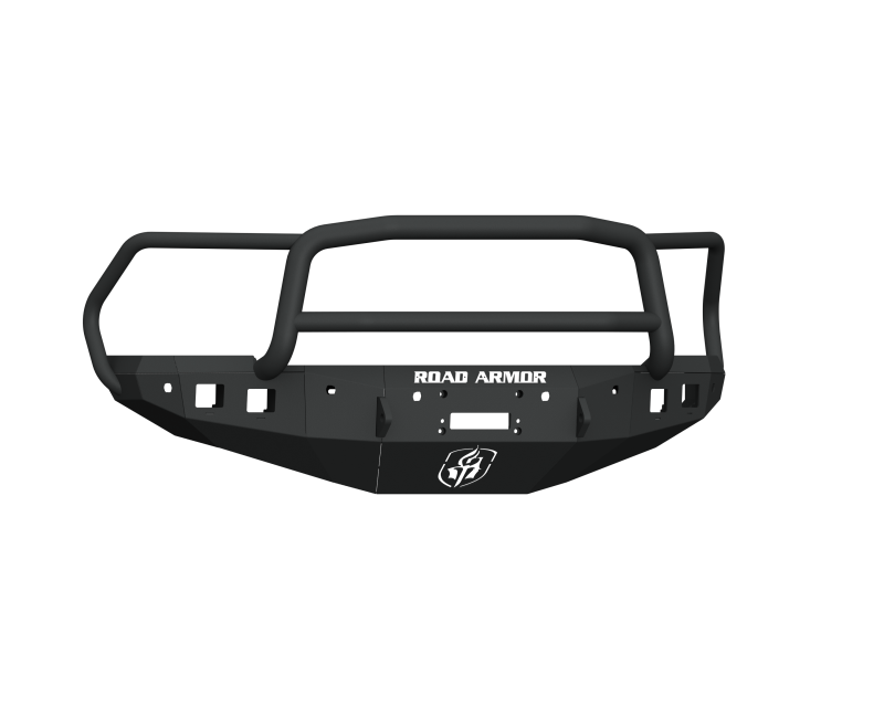 Road Armor 16-18 Ram 2500 Stealth Front Winch Bumper w/Lonestar Guard/6 Sensor Holes - Tex Blk Road Armor