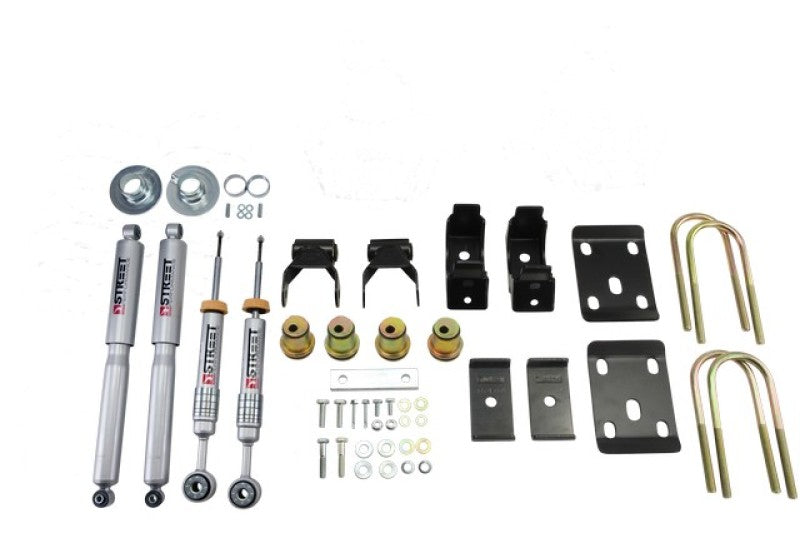 Belltech LOWERING KIT 14 Chev/GM Silverado/Sierra Std Cabs 2WD 0in to -4in Front/7in Rear with Shock