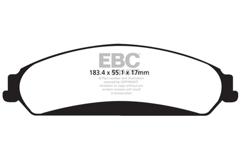 EBC 11+ Chrysler 300C 5.7 Yellowstuff Front Brake Pads - eliteracefab.com