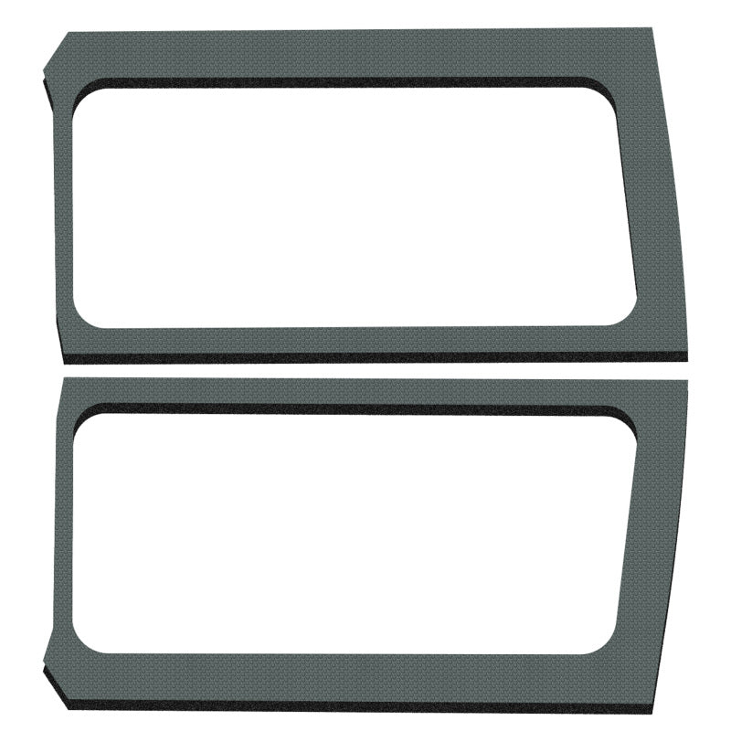DEI 18-23 Jeep Wrangler JL 2-Door Boom Mat Rear Side Window Trim - 2 Piece - Gray DEI