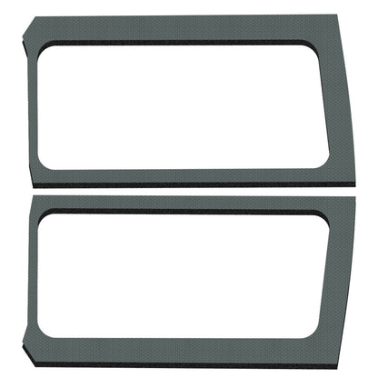 DEI 18-23 Jeep Wrangler JL 2-Door Boom Mat Rear Side Window Trim - 2 Piece - Gray DEI