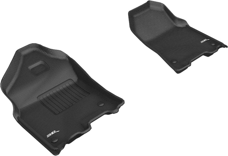 3D MAXpider 2019-2020 Dodge Ram 1500 Crew Cab/Quad Cab Kagu 1st Row Floormat - Black - eliteracefab.com