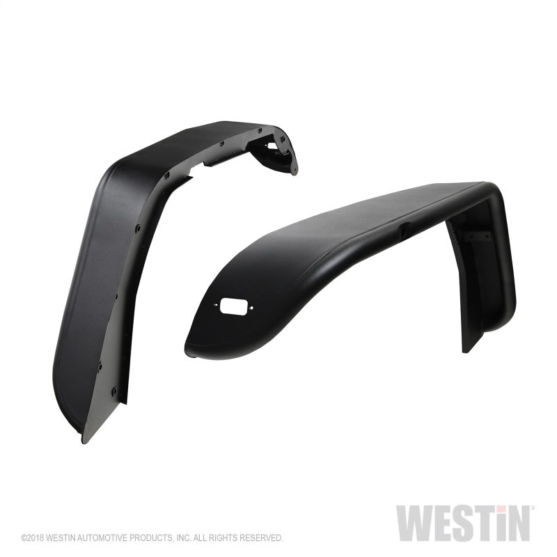 Westin 18-20 Jeep Wrangler JL / 20 Gladiator Tube Fenders - Front - Textured Black - eliteracefab.com