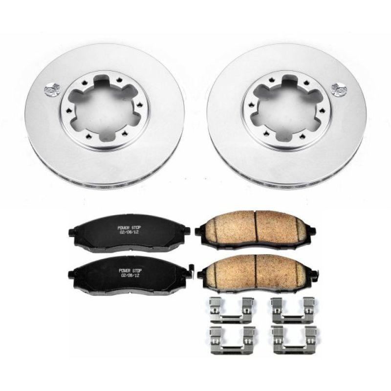 Power Stop 03-04 Nissan Frontier Front Z17 Evolution Geomet Coated Brake Kit - eliteracefab.com