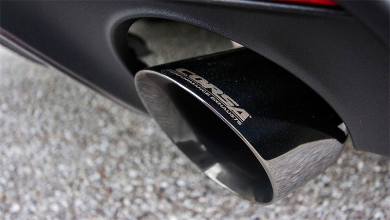 Corsa 2015 Ford Mustang GT 5.0 3in Cat Back Exhaust Polish Dual Tips (Sport) - eliteracefab.com