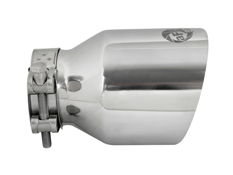 aFe MACH Force-Xp 304 SS Clamp-On Exhaust Tip 2.5in. Inlet / 4in. Outlet / 6in. L - Polished aFe