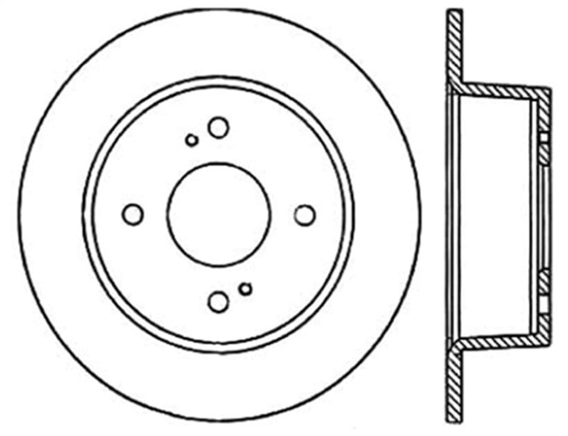 StopTech Nissan 81 280ZX SportStop Slotted & Drilled Left Rear Rotor - eliteracefab.com