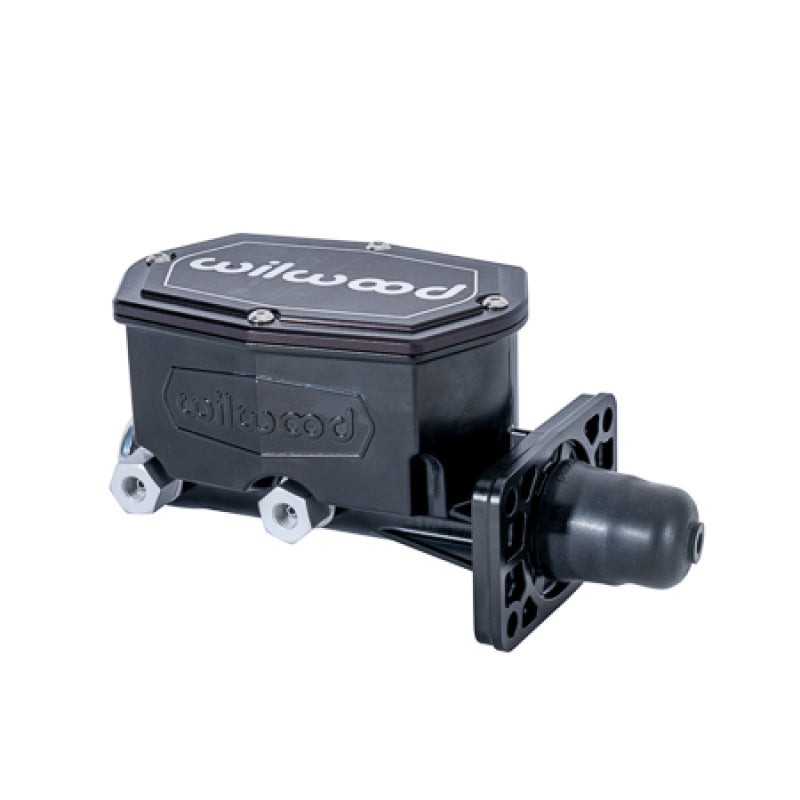 Wilwood Compact Tandem Master Cylinder w/ Mopar 4 Bolt Flange 1in Bore - Black Wilwood
