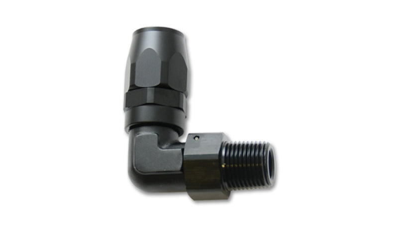 Vibrant Performance Male Hose End Fitting, 90 Degree, -12AN, Pipe Thread: 1/2in NPT, AN Performance Fluid Plumbing - Part 26908
